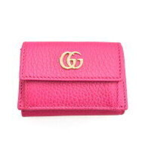 Gucci GG Marmont Tri fold Wallet Pink Leather